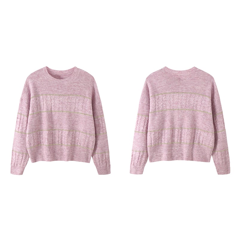 Young pink twist sweater