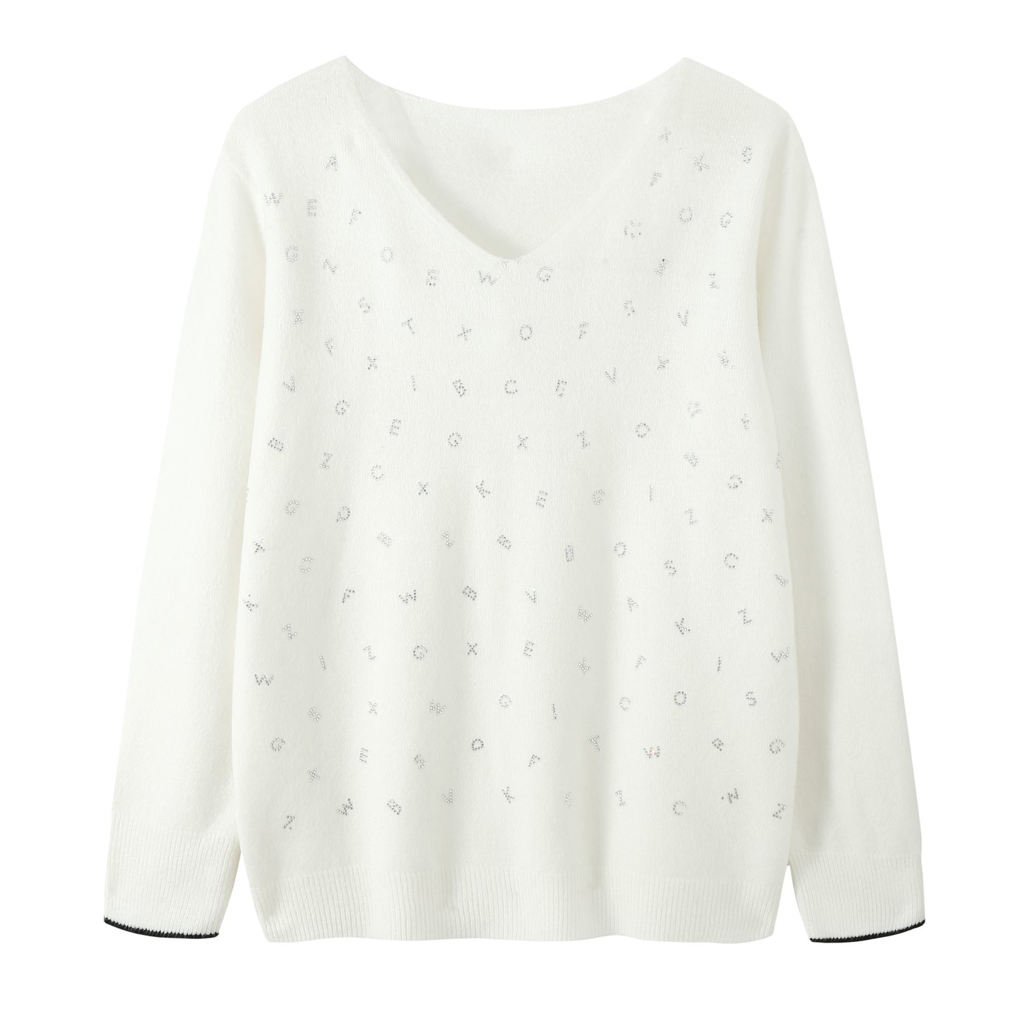 Light color knit shirt