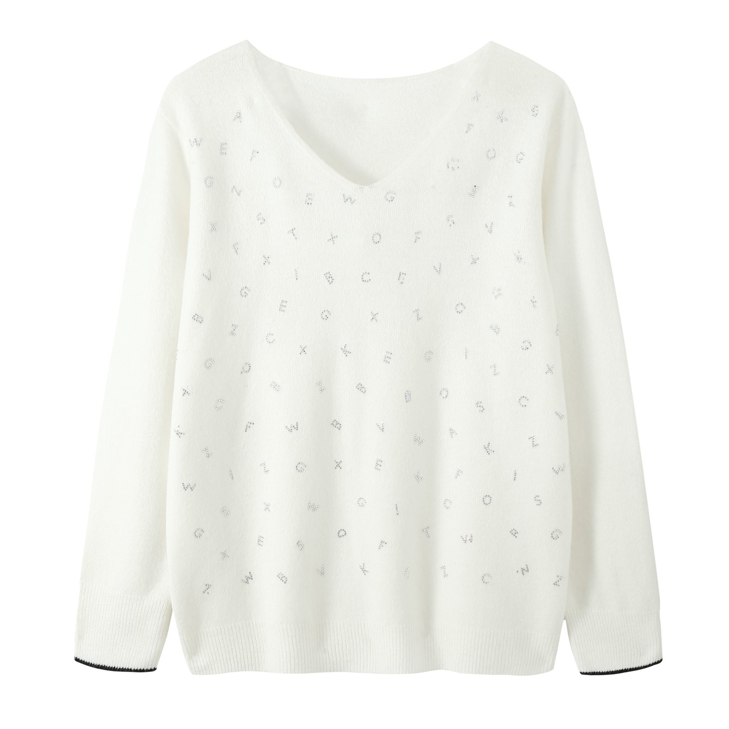 Light color knit shirt