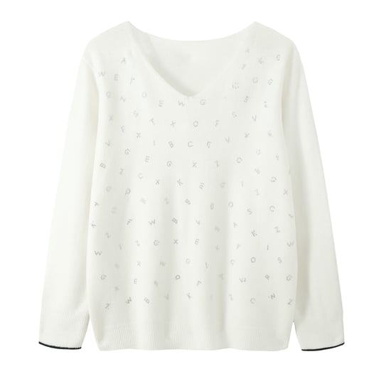 Light color knit shirt